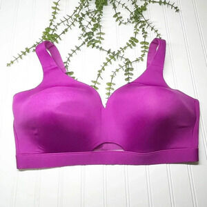 Cacique - Lane Bryant Purple/Pink Lightly Lined No Wire Bra Women's Size 42DDD
